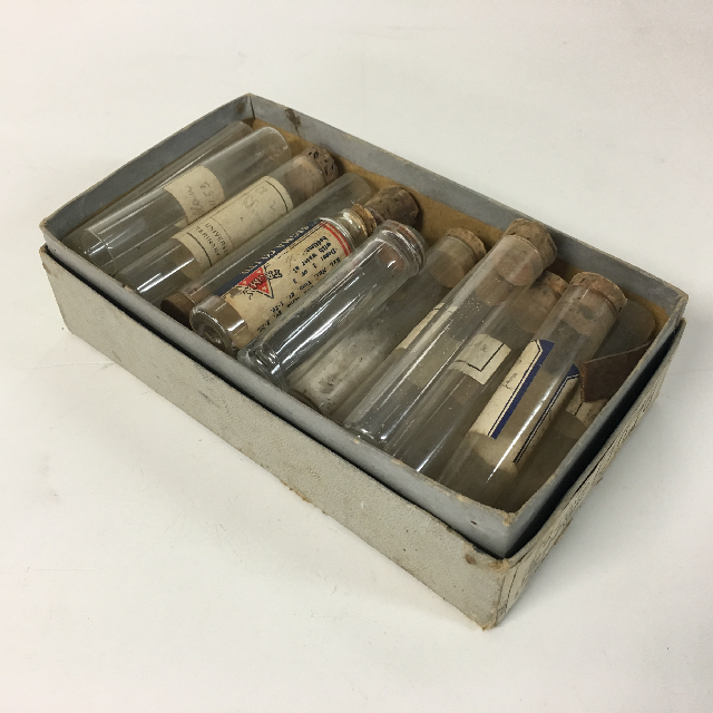TEST TUBE SET, Vintage in Grey Box